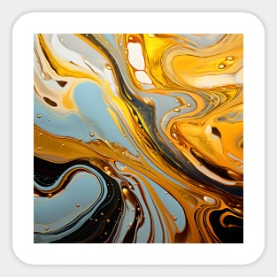 Amber Waves Fluid Abstract Sticker